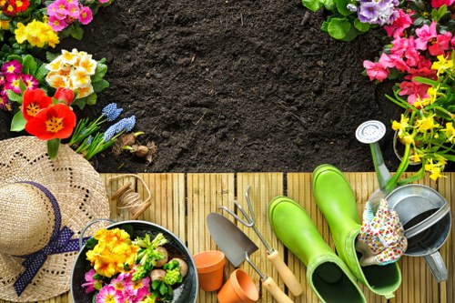 Seasonal garden care activities in Chiswick